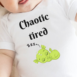 Body Para Bebê Bebê DnD - Pequeno Dragão Cágico Cansado