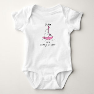 Body Para Bebê Bebé do veleiro do primeiro companheiro do pai