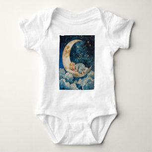 Body Para Bebê Bebê dormindo na lua