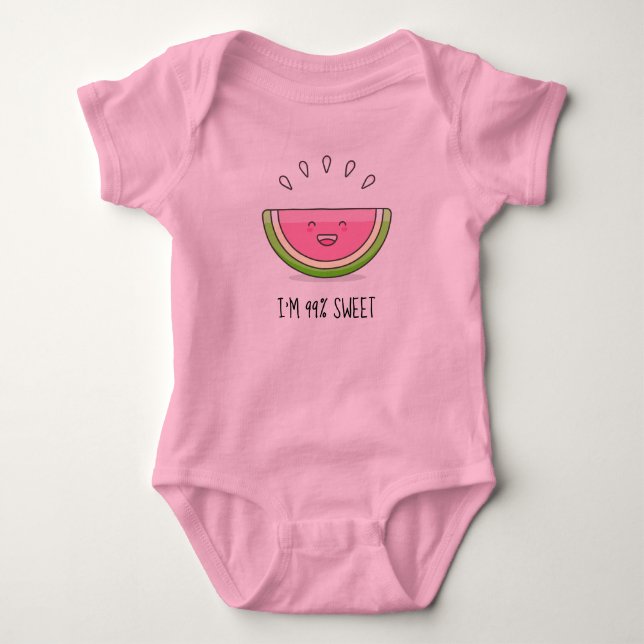Body Para Bebê Bebê Dorminhoco de Melancia Doce (Frente)