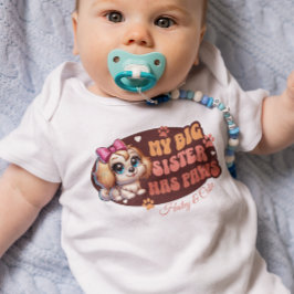 Body Para Bebê Bebê e cachorro fofos personalizados