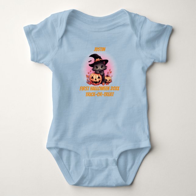 Body Para Bebê Bebê é o primeiro beija-flor de Halloween (Frente)
