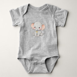 Body Para Bebê Bebê Elefante Fofo – Design de Roupas para Criança
