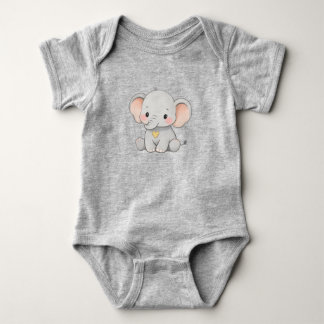 Body Para Bebê Bebê Elefante Fofo – Design de Roupas para Criança
