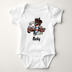 Body Para Bebê Bebê Elegante Barber Pole e Coroa
