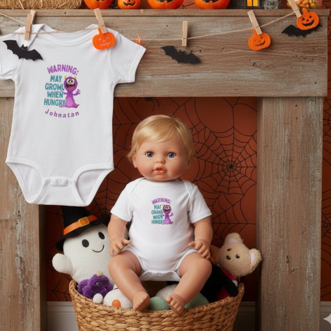 Body Para Bebê Bebê Engraçado no Halloween: Pode Rosnar Quando co (Criador carregado)