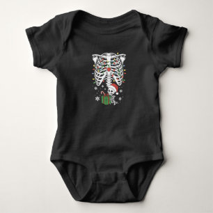 Body Para Bebê Bebê Esqueleto Fofo Natal Maternidade Mamãe Gravid