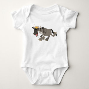 Body Para Bebê Bebê feliz bonito do Wildebeest dos desenhos