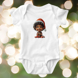Body Para Bebê Bebê feliz Natal Elf Bebê Bodyfato