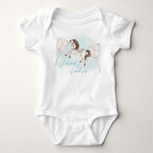 Body Para Bebê Bebê furioso Pony Blue Balloon star Birthday Boy