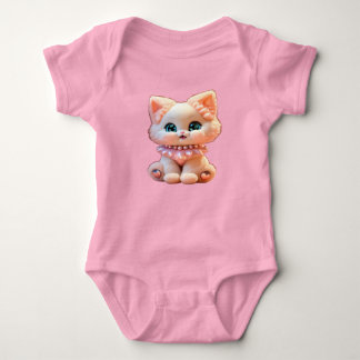 Body Para Bebê Bebê gatinho de pérola 3D fofo