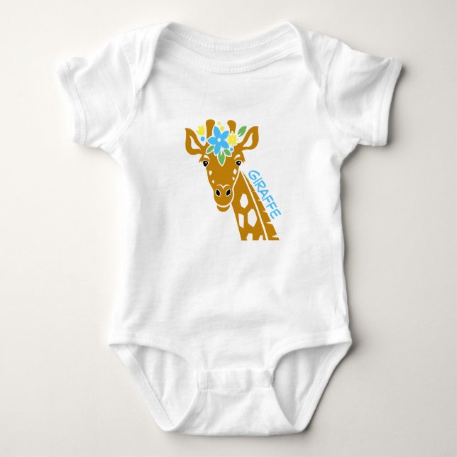 Body Para Bebê Bebê Girafa Bonita (Frente)