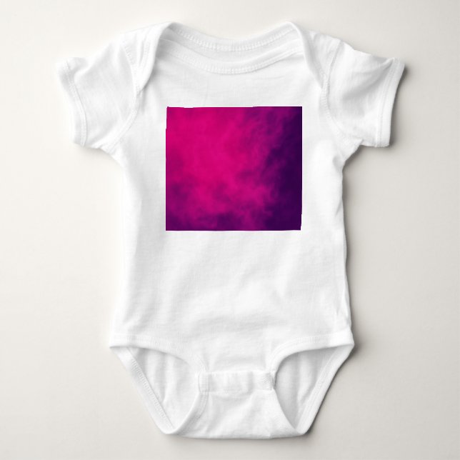 Body Para Bebê Bebê Gradiente Neon-Rosa - Fato De Bebê Gradiente  (Frente)