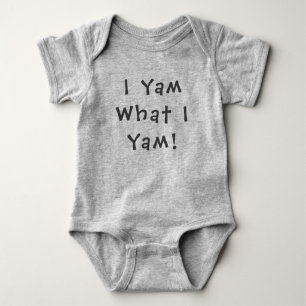Body Para Bebê Bebê Jersey Bodycase "I Yam What I Yam"