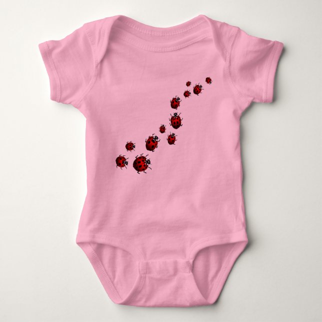 Body Para Bebê Bebê Ladybug Bodycase Cute Ladybug Baby Um pedaço (Frente)