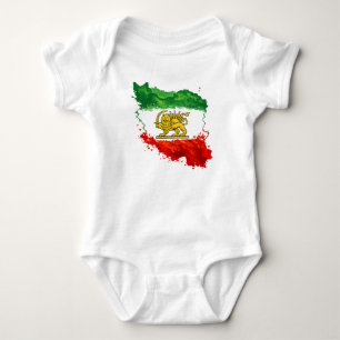 Body Para Bebê Bebê Leão e Sol do Irã   Persa Shir o Khors