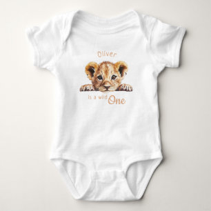 Body Para Bebê Bebê Leão Fofo Selvagem Personalizado