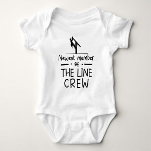 Body Para Bebê Bebê Lineman - Mais novo membro da equipe de linha