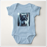 Bebê Lobo Adorável ao Luar