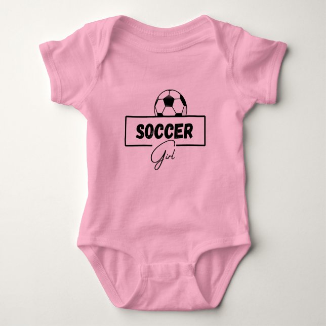 Body Para Bebê Bebê Menina de Futebol, Presentes de Futebol para  (Frente)