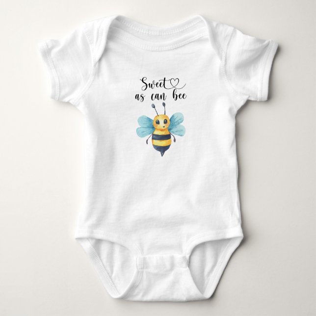 Body Para Bebê Bebê Menino Abelha - doce como pode ser (Frente)