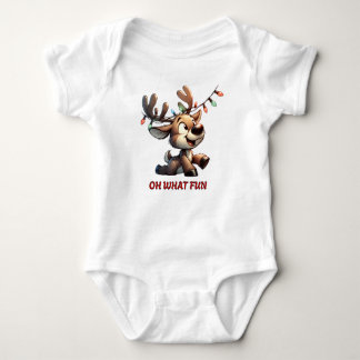 Body Para Bebê Bebê Natal - Roupa de bebê - Reindeer