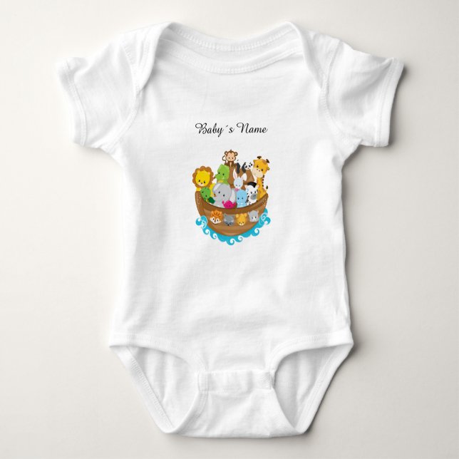 Body Para Bebê Bebê Noah's Ark Bodysuit (Frente)