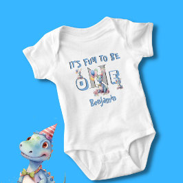 Body Para Bebê Bebê Nome Um Dinossauro Gelado