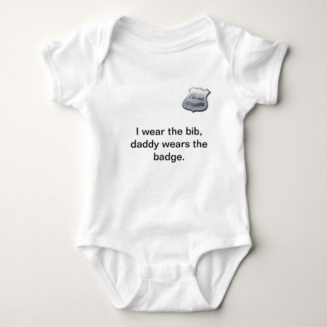 Body Para Bebê Bebê Onsie da polícia (Frente)
