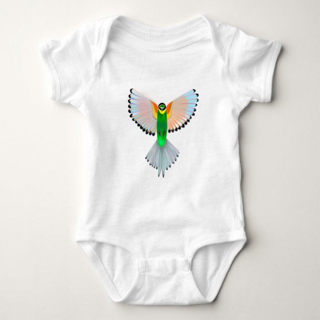 Body Para Bebê Bebê-Pássaro Voador (Frente)