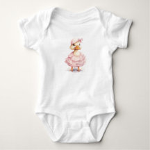 Bebê Patinho de Vestido Animal de Fazenda Fofo Beb
