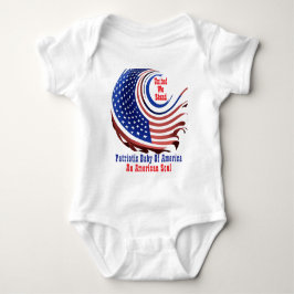 Body Para Bebê Bebê Patriótico Americano de Design Transparente