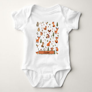 Body Para Bebê Bebê Personalizado Boho Floresta
