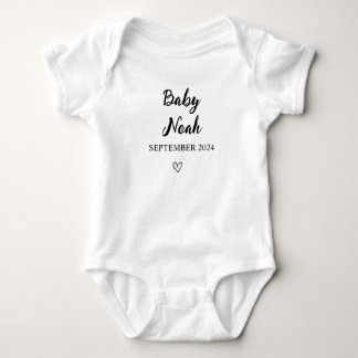 Body Para Bebê Bebê personalizado com nome personalizado e Da