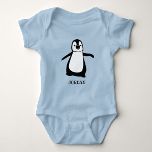 Body Para Bebê Bebê personalizado de ilustração de pinguim CUT