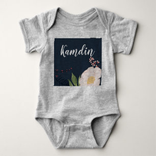 Body Para Bebê Bebê personalizado Fato de bebê Cosmos Rosa em Na