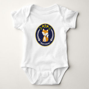 Body Para Bebê Bebé personalizado grinalda do Fox