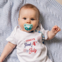 Bebê personalizado "Primeiro 4 de julho"