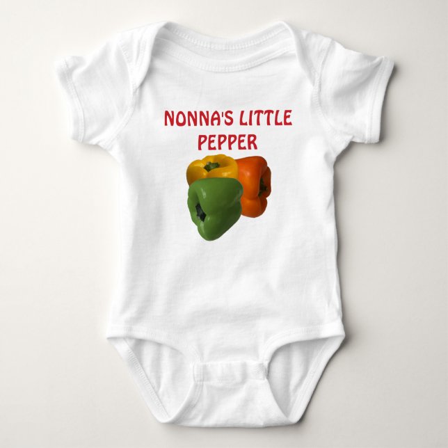 Body Para Bebê Bebê-Pimenta-Pequeno de Nonna (Frente)
