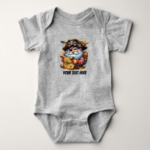 Body Para Bebê Bebê pirata divertida, personalizável