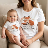 Bebê Raposa e Mamãe Primeiro Dia das Mães Soft Pas