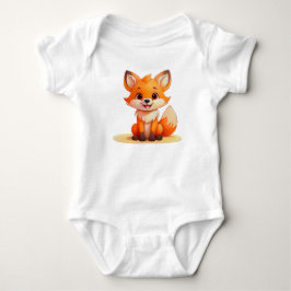 Body Para Bebê Bebê Raposa Fofa – Bodysuit de Desenho Adorável