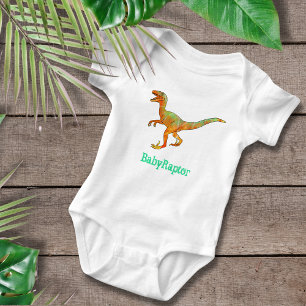 Body Para Bebê Bebê Raptor Engraçado Velociraptor Arte de Dinossa