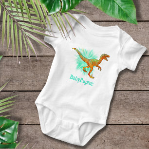 Body Para Bebê Bebê Raptor Velociraptor Dinossauro Engraçado Brin