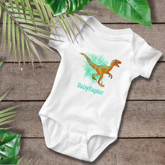 Body Para Bebê Bebê Raptor Velociraptor Dinossauro Engraçado Brin