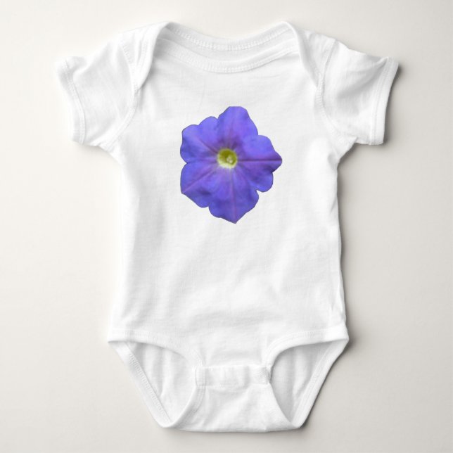 Body Para Bebê Bebê Rastejador Petúnia Azul (Frente)
