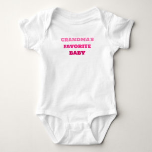 Body Para Bebê Bebê Romper favorito da vovó, macacão rosa