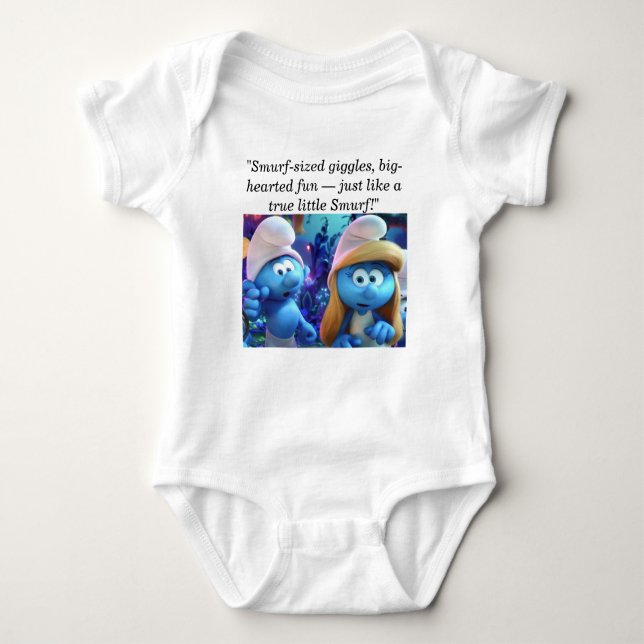 Body Para Bebê Bebê Smurfs  (Frente)