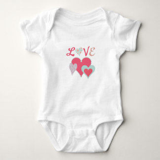 Body Para Bebê Bebê Tee com coração