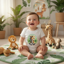 Bebê Tigre Fofo Berçário da Selva Nome Personaliza
